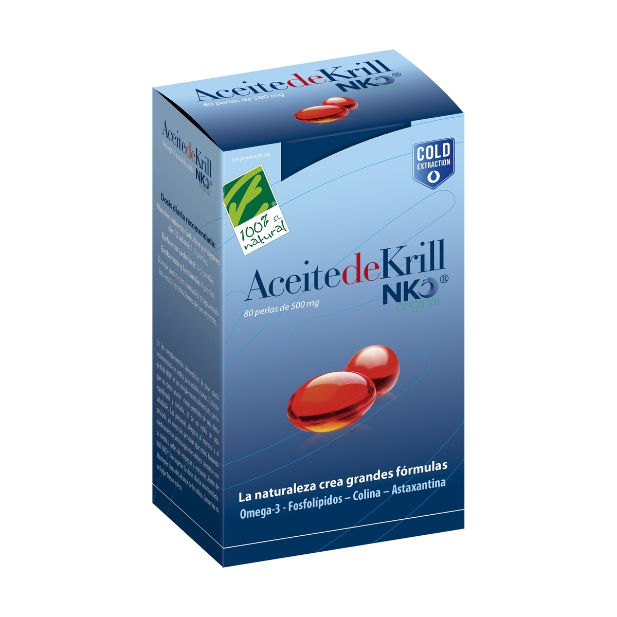 100% Natural Aceite de Krill NKO 80 cápsulas