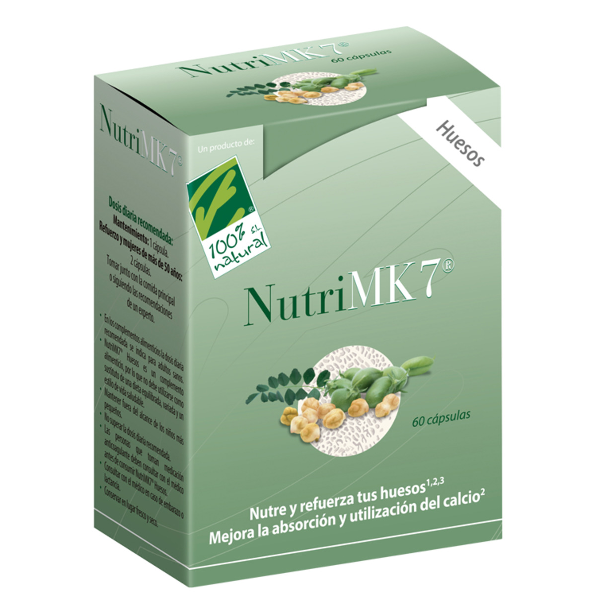 100% Natural NutriMK7 Huesos 60 cápsulas