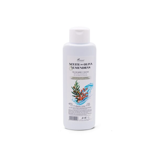Huile d'Olive Gel de Bain Amandes Avoine Plante Pol