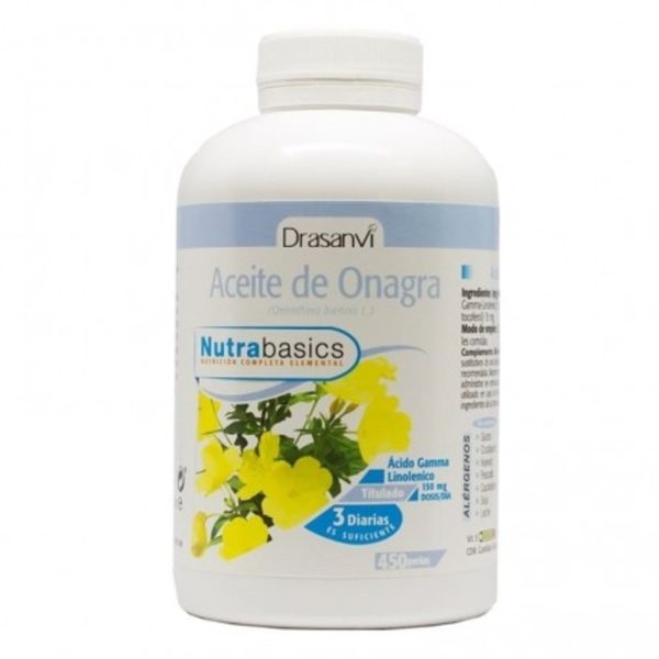 Olio di onagra 450 perle 500 mg NutraBasics Drasanvi