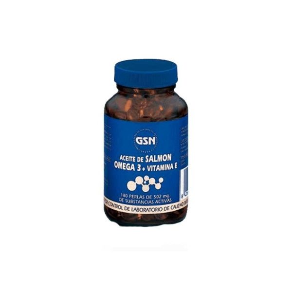Huile de Saumon Oméga 3 + Vitamine E 180 Perles GSN