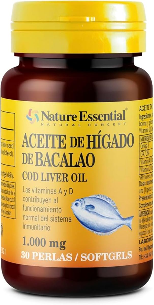 Aceite Higado De Bacalao 1000 mg 30 Perlas Nature Essential