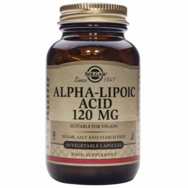 Ácido Alfa Lipóico 120 mg 60 Vegicaps Solgar