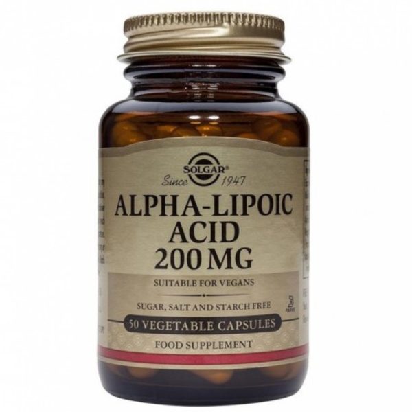 Ácido Alfa Lipóico 200 mg 50 Cápsulas Solgar