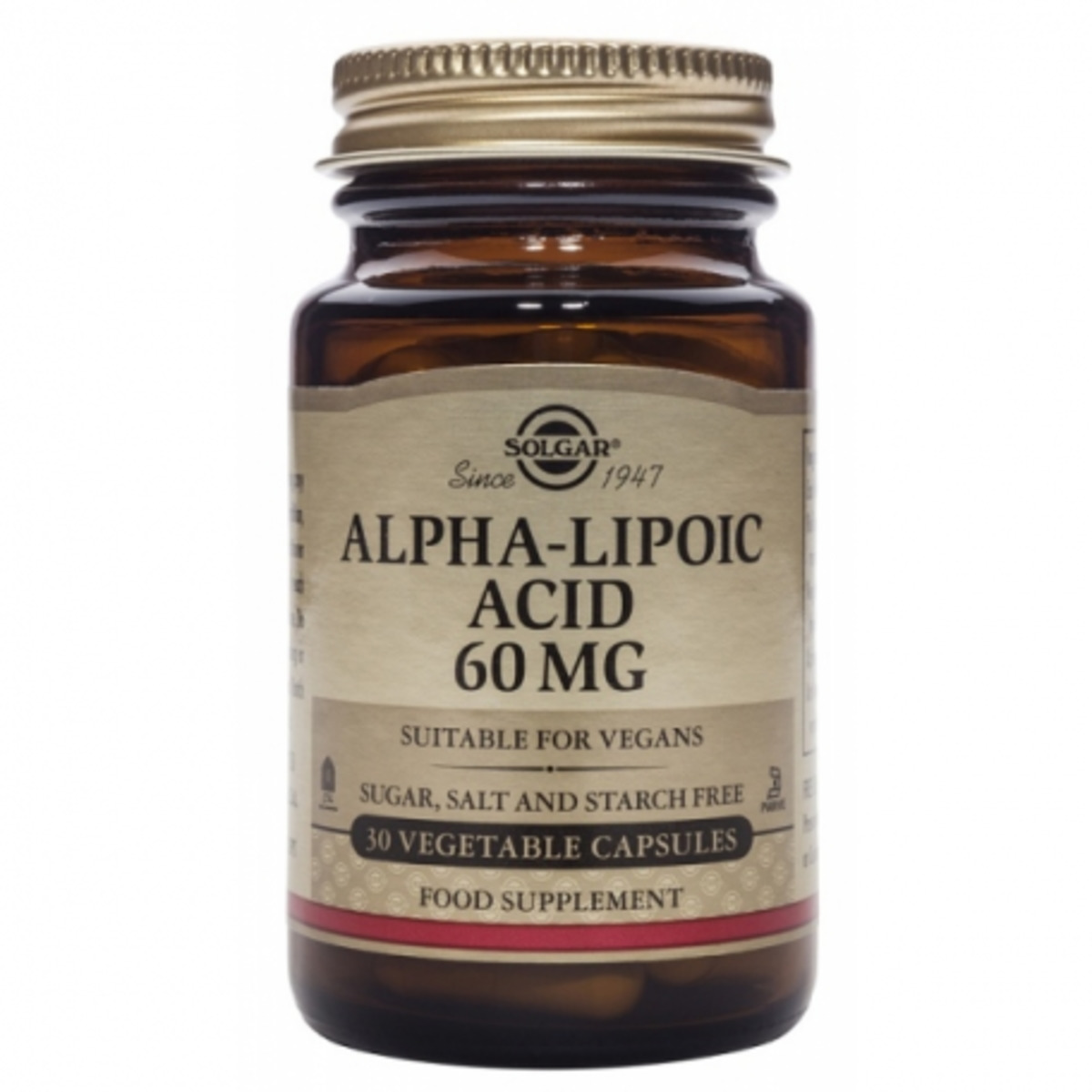 Acido Alfa Lipoico 60 mg 30 Vegicaps Solgar