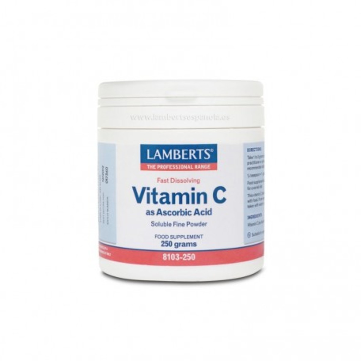 Ácido Ascórbico (Vitamina C en polvo) ramos Lamberts – 250g