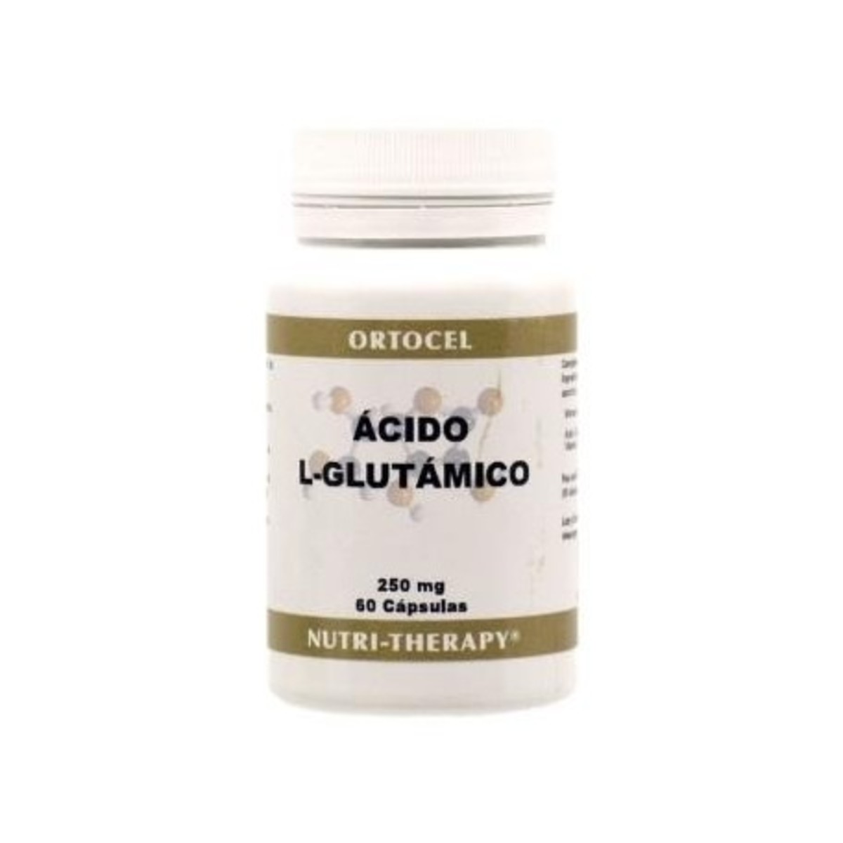 Ácido L-glutámico 250 mg 60 Cápsulas Ortocel Nutri-therapy