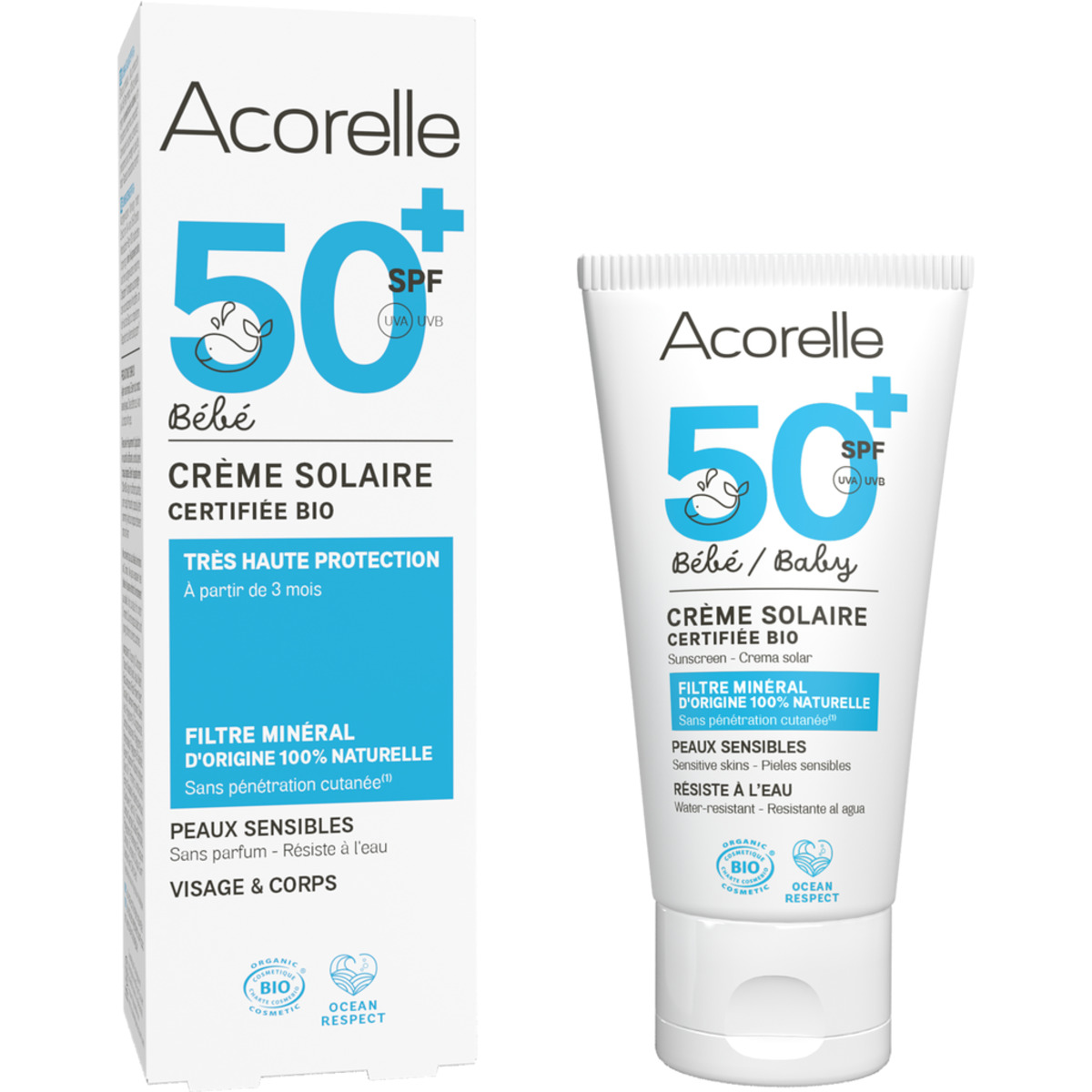 Acorelle Crema Solar Bebé SPF 50 – 50ml