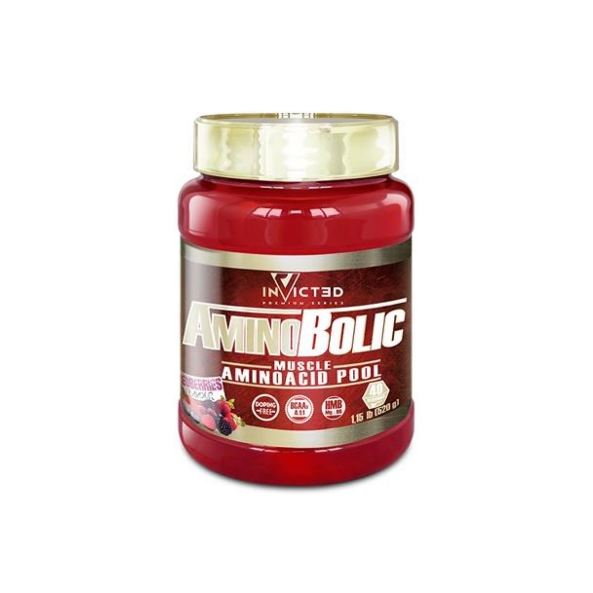AminoBolic Bayas rojas Invicted NutriSport – 520g