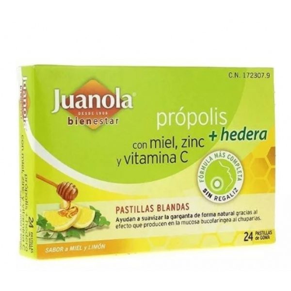 Angelini Juanola Propolis 24 Compresse morbide al miele Ferita e Limone