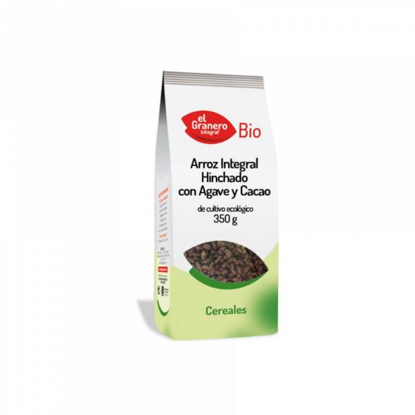 Aufgeblähter Vollkornreis mit Agave und Kakao Bio El Granero – 300g