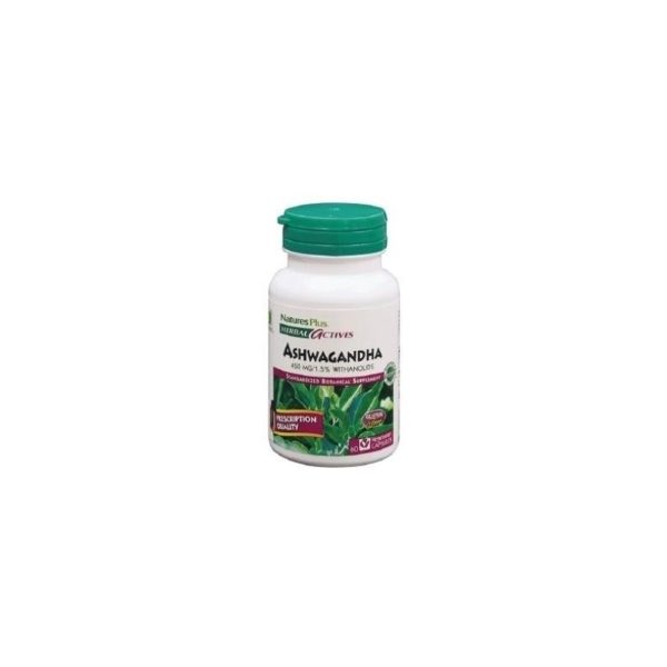 Ashwaganda Racine 450 mg 60 Capsules Herbal Actives Natures Plus