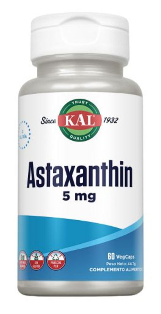 Astaxanthin 5 mg 60 Cápsulas Kal