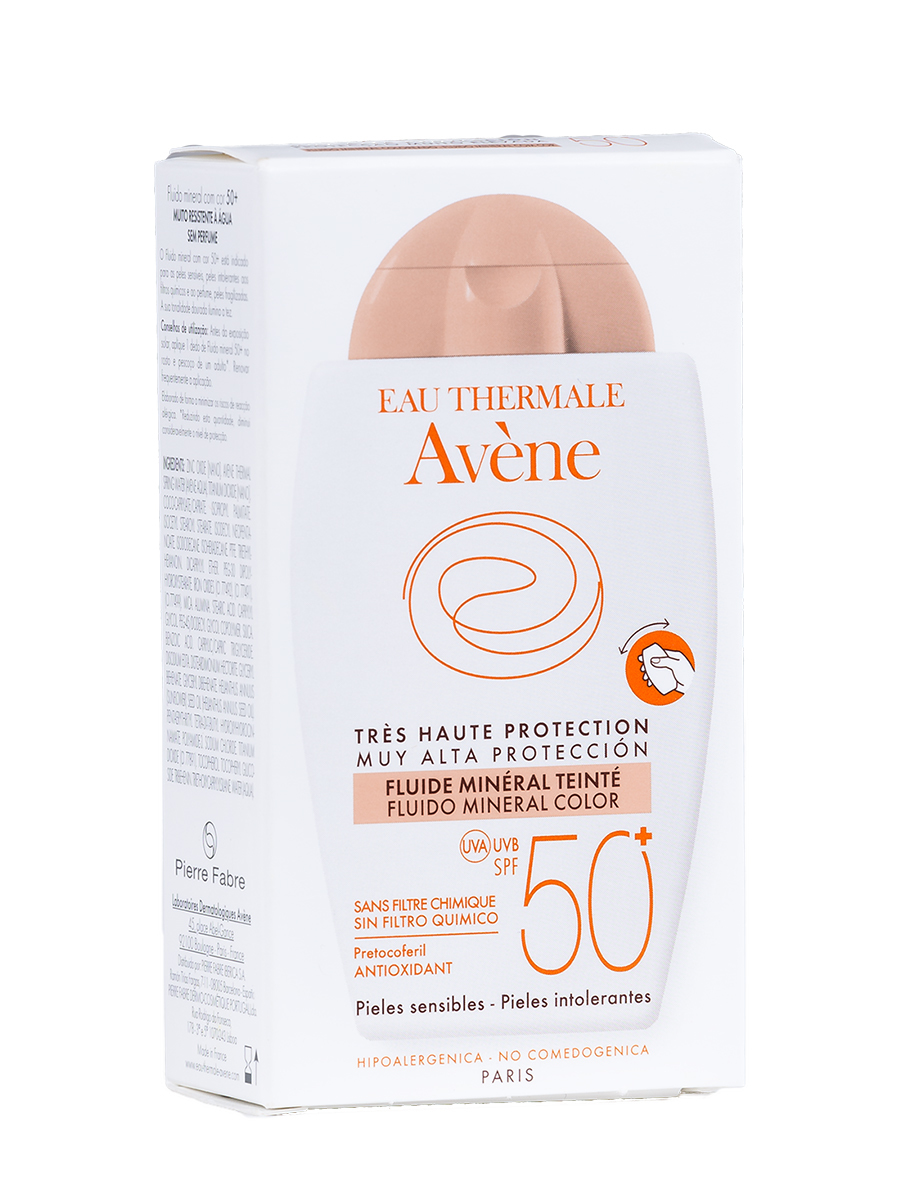 Avène fluido mineral con color spf 50+ 40ml