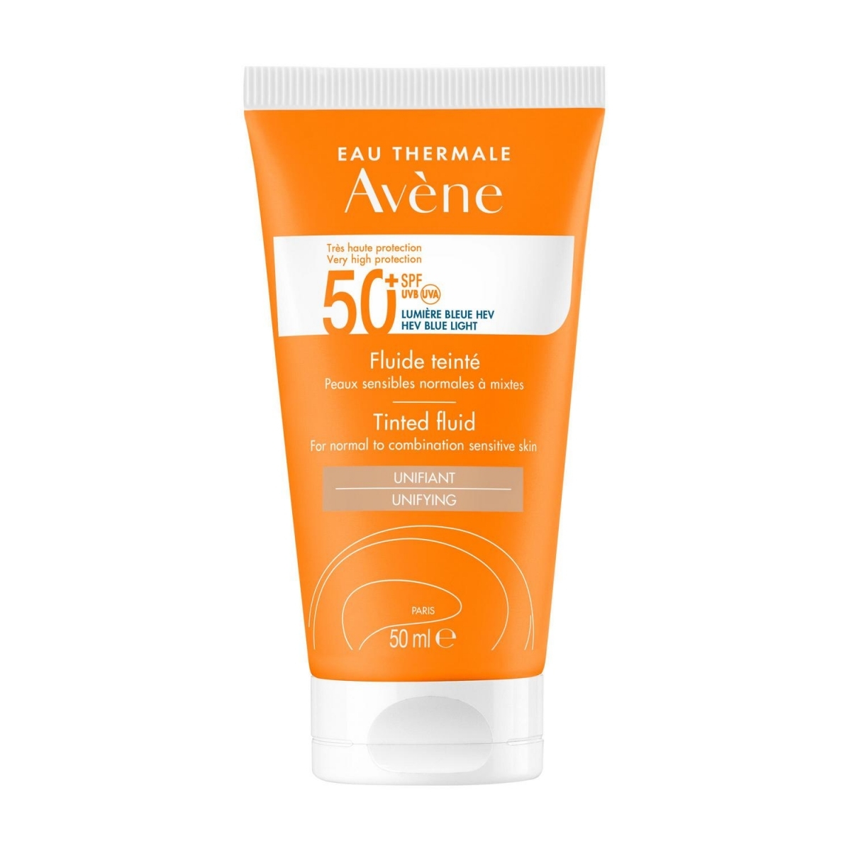 Avène Solar Fluído unificante con color SPF50+ piel normal o mixta 50ml