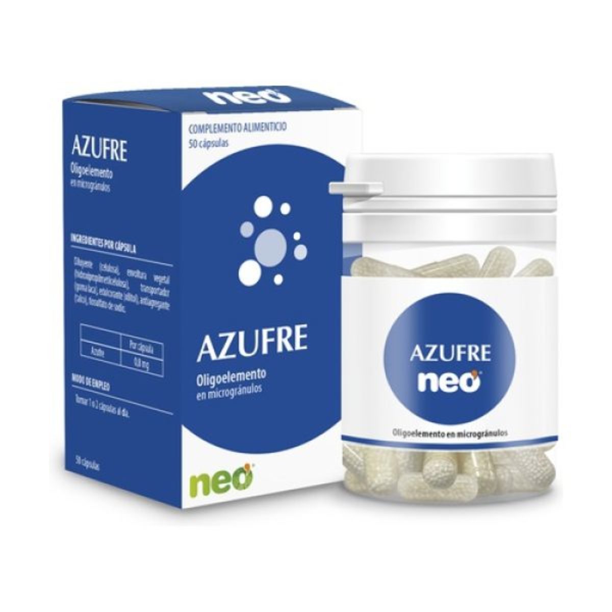 Azufre Microgranulos Neo 50 Cápsulas