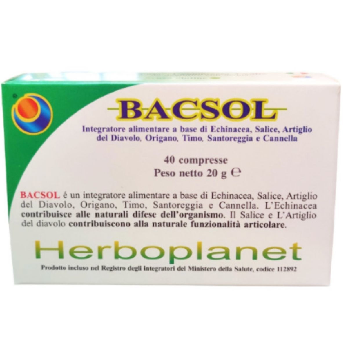 BACSOL 40 comprimidos Herboplanet