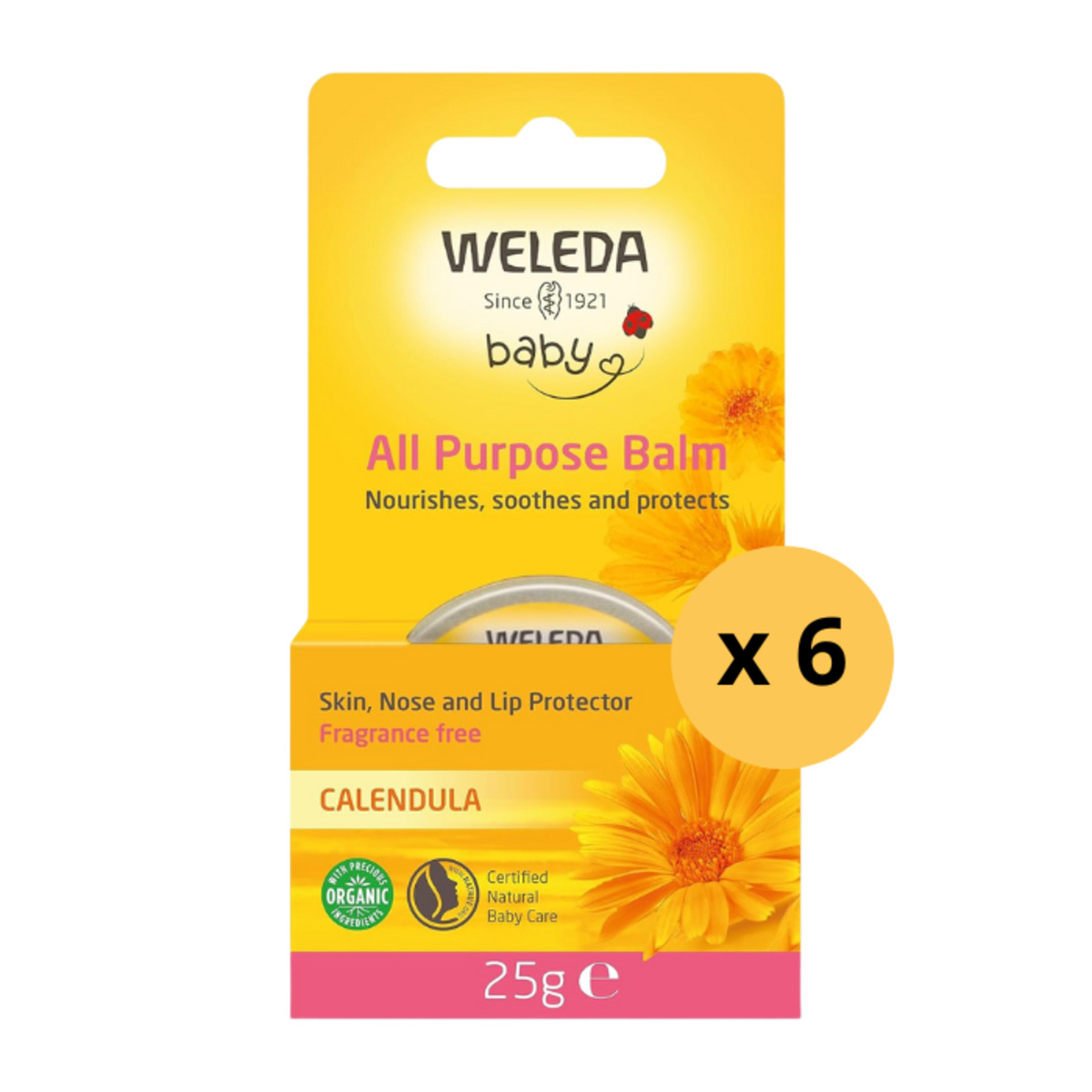 Bálsamo Multiusos Caléndula 6 Uds 25 g Weleda Bebé