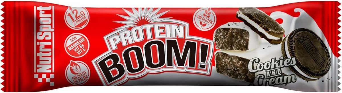 Barrita Protein Boom 24 Uds cookies and cream Nutrisport – 49g