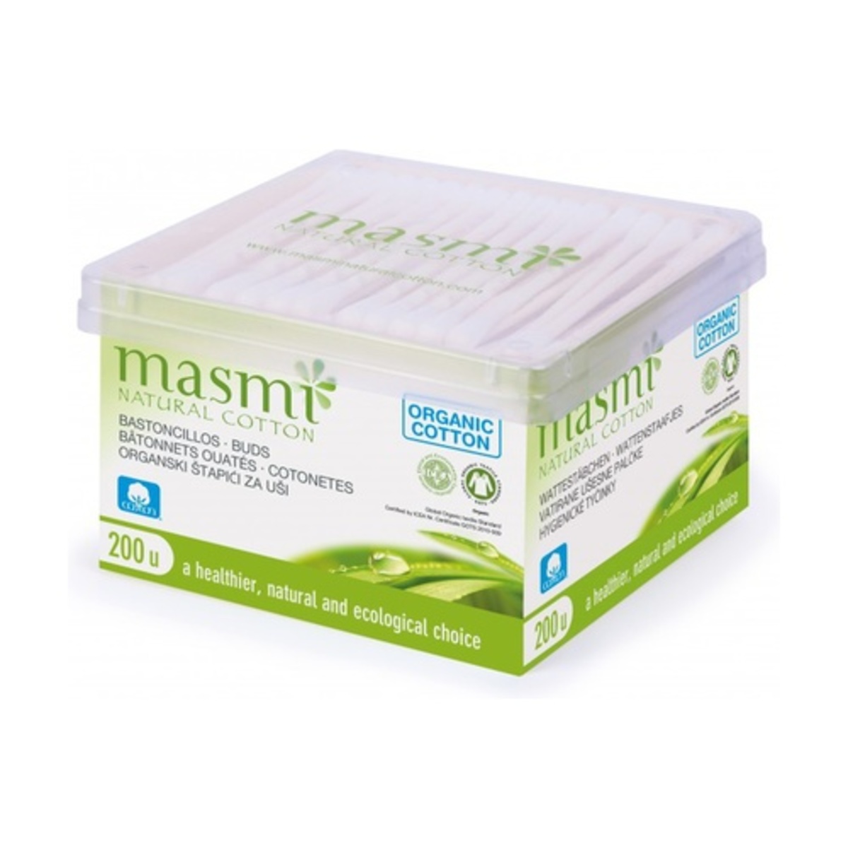 Bastoncillos algodón para bebé 65 ud – Masmi