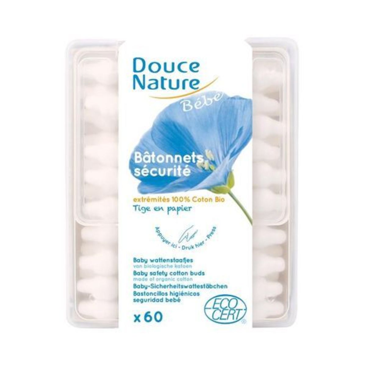 Bastones seguridad bebé 60 ud – Douce Nature