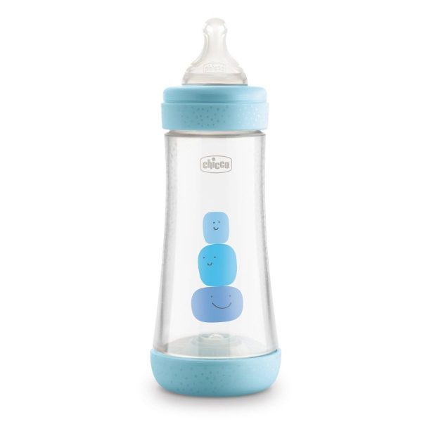 Biberón Chicco Perfect 5 flujo rápido 4 meses Azul
