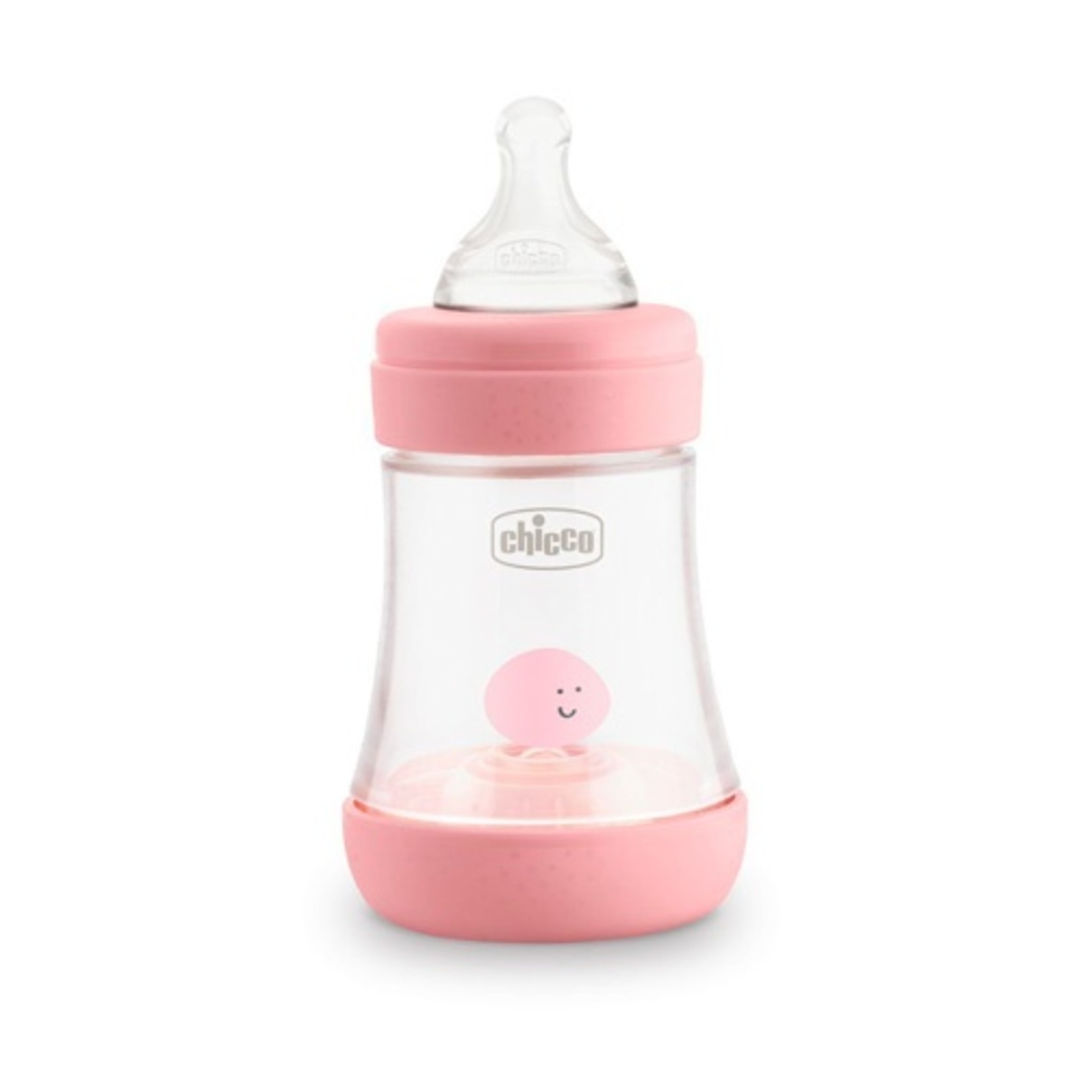 BIBERON PLASTICO T SILICONA CHICCO PERFECT5 ROSA 0M+ FLUJO LENTO 150 ML