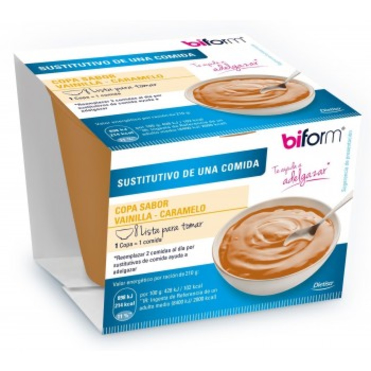 Biform Copa sabor vainilla y caramelo Dietisa – 210g