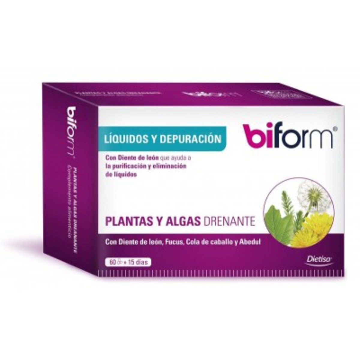 Biform Drenante 60 Cápsulas Plantas y Algas Dietisa
