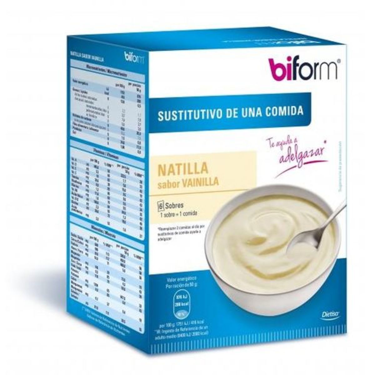 Biform Natillas de Vainilla 6 Sobres Dietisa