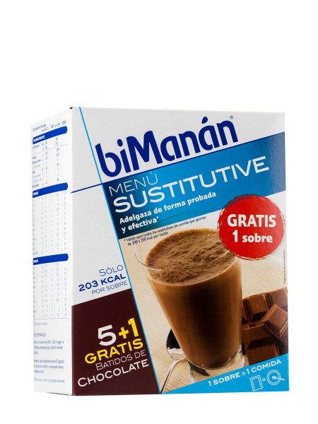 Bimanán Schokoladen-Shakes 5 Einheiten + 1 Beutel gatis