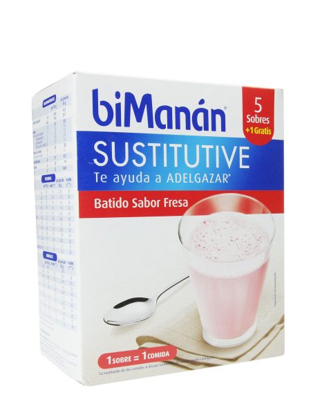 Bimanán Substitutif Smoothie Fraise 6 Unités