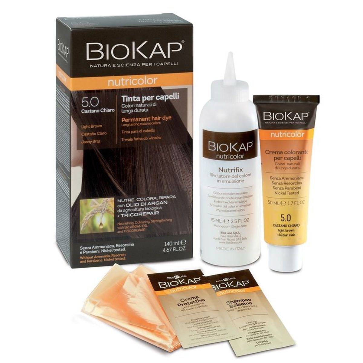 Biokap nutricolor tinte capilar 7.4 Auburn Blond Dye Rojo Cobrizo – 140ml