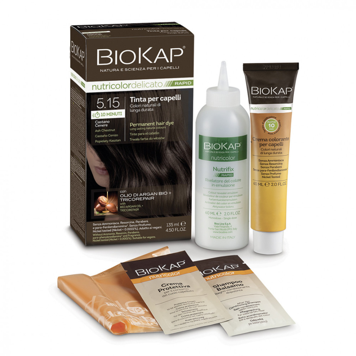 Biokap Tinta Rápida Castanho Cinza – 135ml