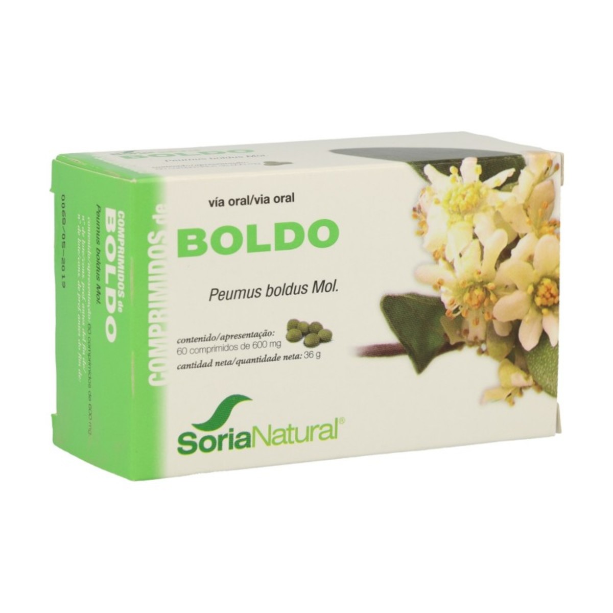 Boldo 60 Compridos 600 mg Soria Natural