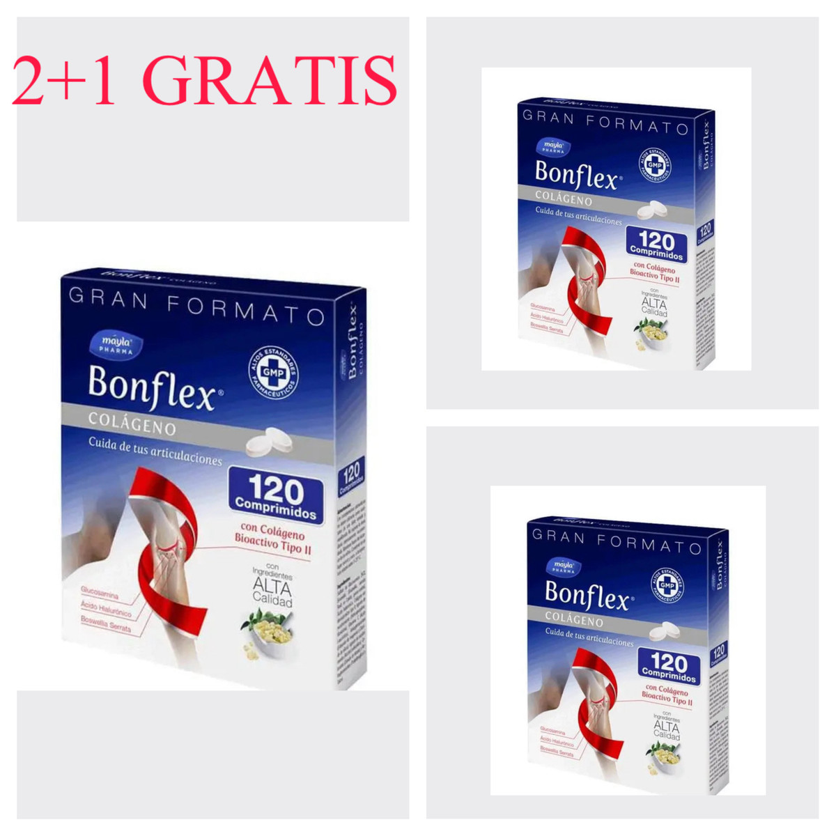 BONFLEX COLÁGENO 120 COMPRIMIDOS 2+1 GRATIS