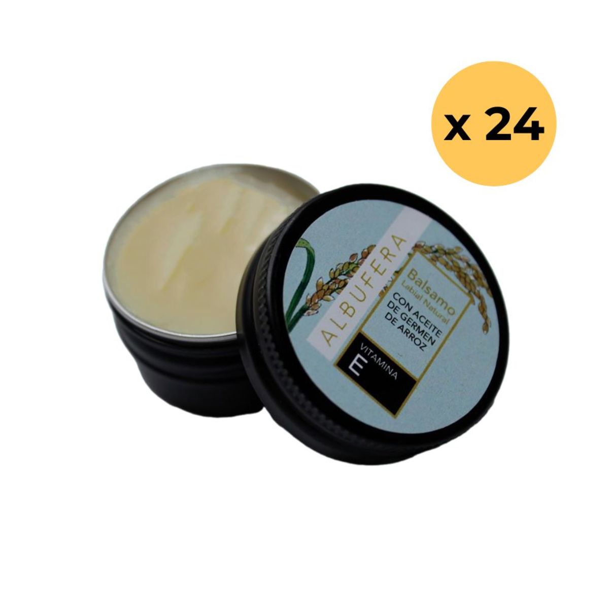 Caja 24 ud La Albufera Bálsamo Labial Germen Arroz x 24 – 15ml