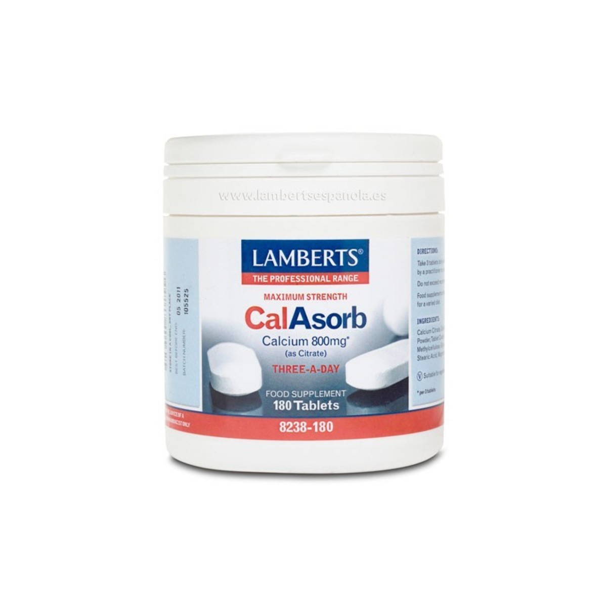 Calasorb Citrato de Calcio 800 mg 180 Comprimidos Lamberts