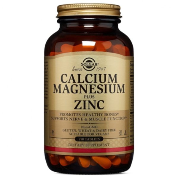 Calcium Magnésium +Zinc 250 Comprimés – Solgar