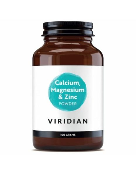 Calcium Magnésium Zinc Avec Vitamine C Poudre Viridian – 100g