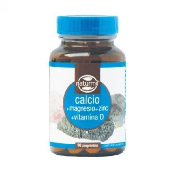 Calcium + Magnésium + Zinc + Vitamine D 90 Comprimés Naturmil