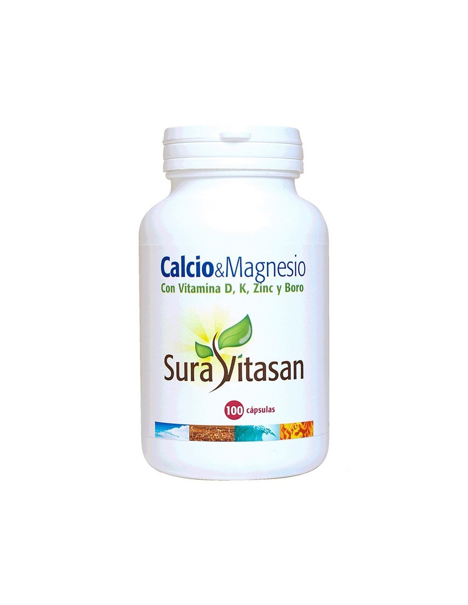 Calcio y Magnesio + Vitamina D + Zinc + Boro 100 Cápsulas Sura Vitasan