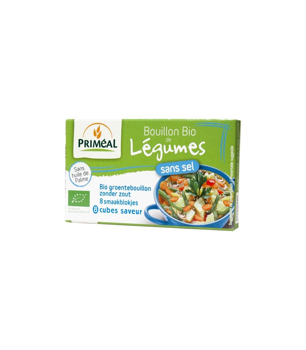 Caldo verduras sin sal 8 cubos x – Priméal – 9g