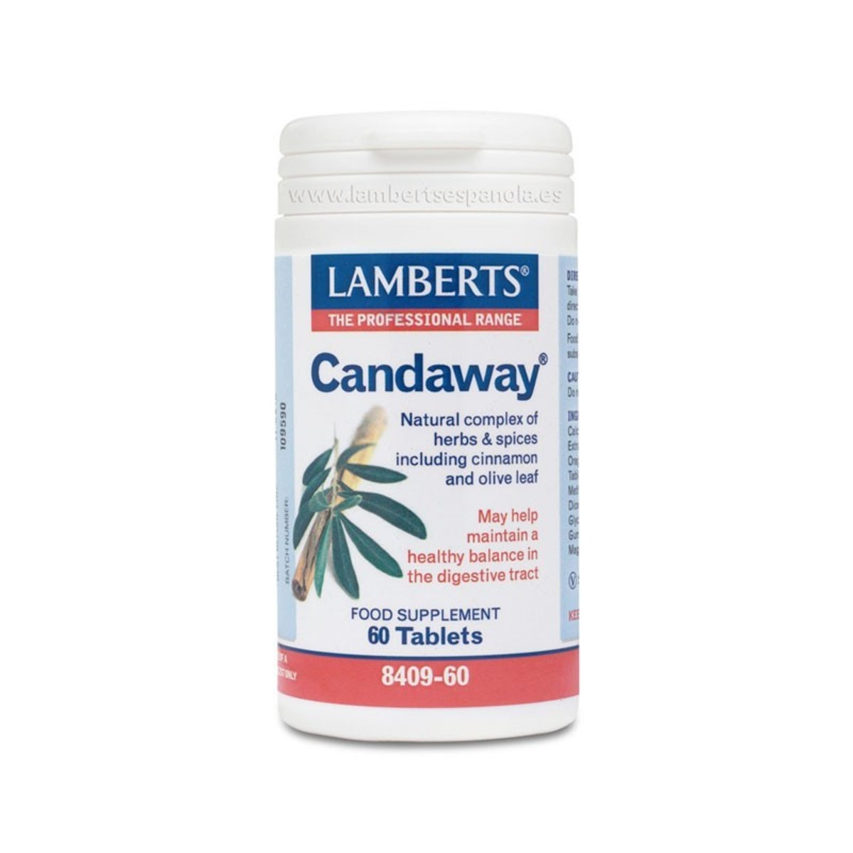 Candaway (Canela y Hoja de Olivo) 60 Comprimidos Lamberts