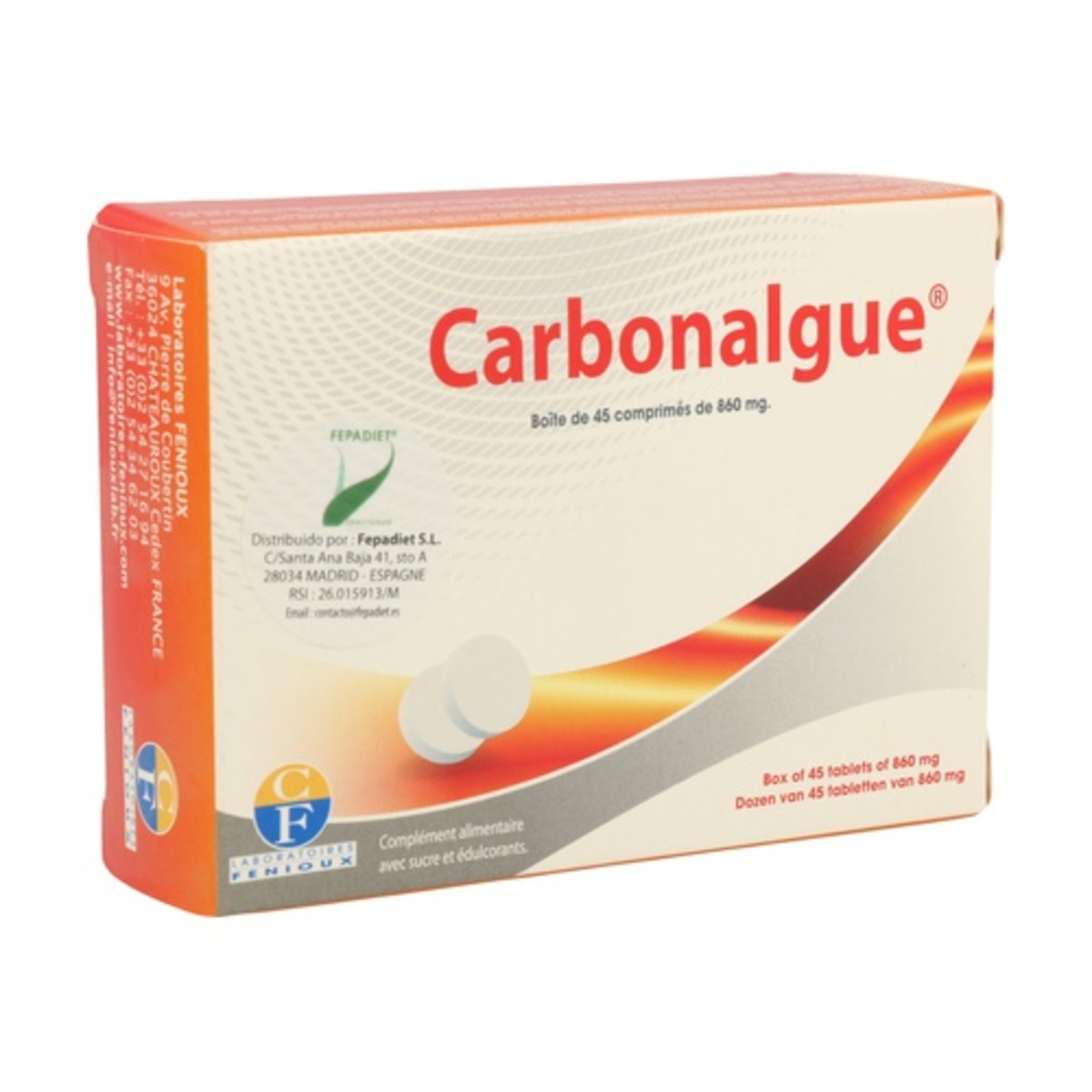 Carbonalgue 45 comprimidos x 800 mg – Fenioux