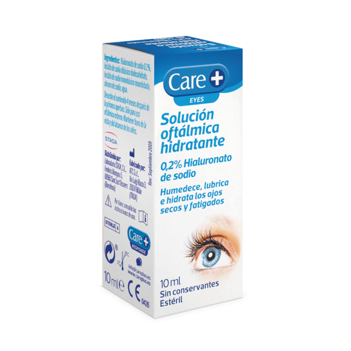 Care+ Solución Oftálmica hidratante 0,2% ácido hialurónico – 10ml