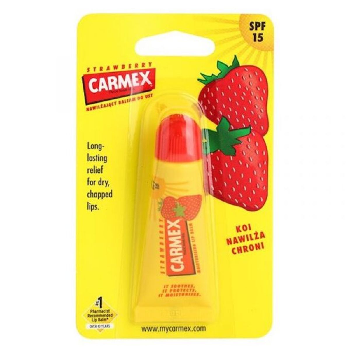 Carmex bálsamo labial morango spf15 10gr