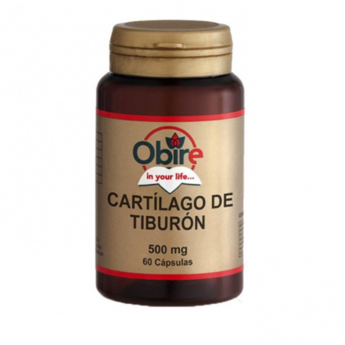 Cartílago de Tiburón 500 mg 60 Cápsulas Obire