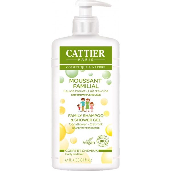 Cattier Gel de ducha y champú familiar 1 litro