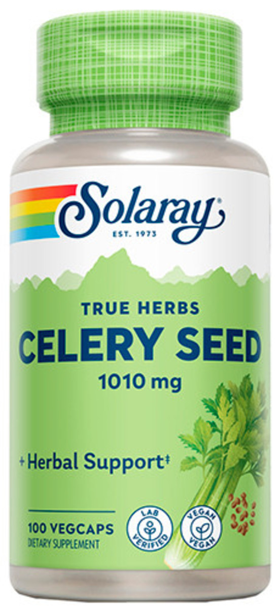 Celery Seed 505 Mg  100 V cápsulas Solaray